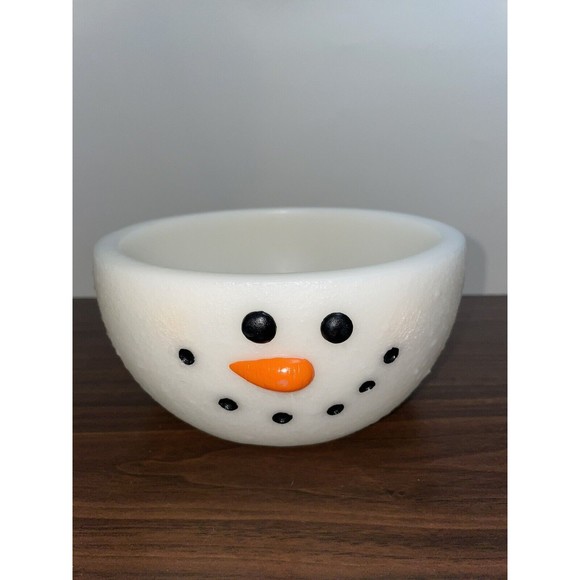 Floating Snowflake Candles w/ Snowman Bowl New In Package Vtg Holiday Christmas - Picture 3 of 9